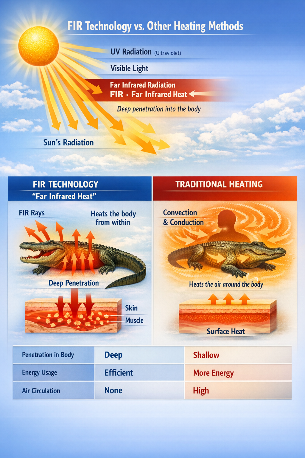 FIR Technology vs other heating methods